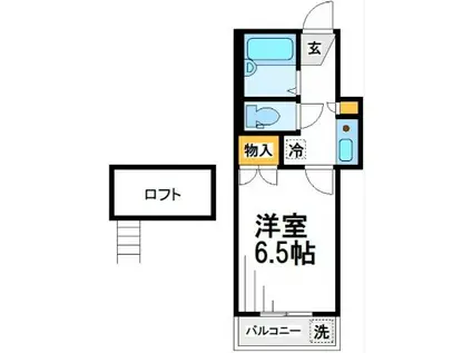 リッチモンド太田南(1K/2階)の間取り写真