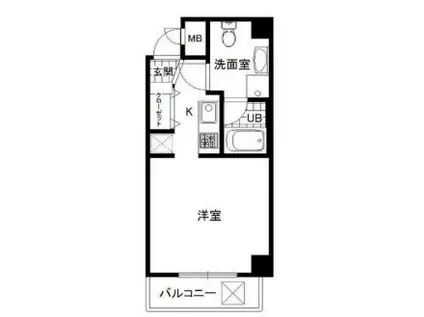 チェメント(1K/6階)の間取り写真