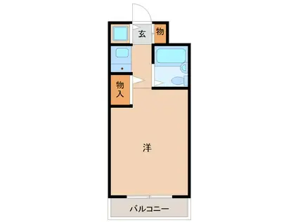 ロイヤルメゾン塚口13(ワンルーム/3階)の間取り写真