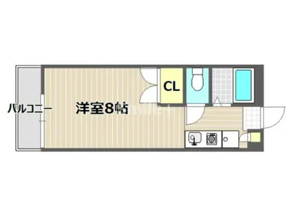 リベールA(1K/2階)の間取り写真