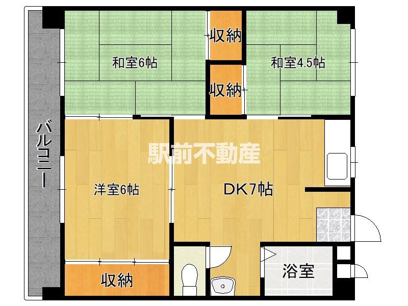 第3堺ビル(3DK/6階)の間取り写真