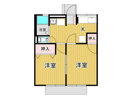 CHそれいゆ(2K/2階)の間取り写真