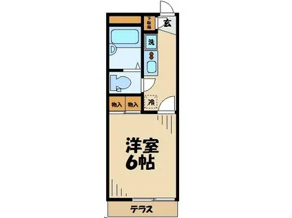 レオパレスアゼリア(1K/2階)の間取り写真