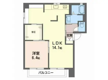 フローリ(1SLDK/2階)の間取り写真