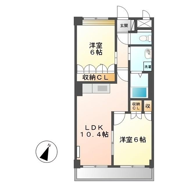 ロジュモ(2LDK/3階)の間取り写真