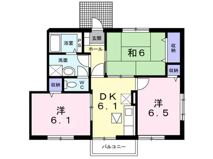 モ・メゾンA(3DK/1階)の間取り写真