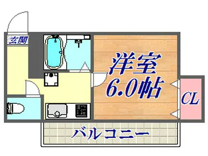 シルフィード・ドゥ・ARATA(1K/5階)の間取り写真