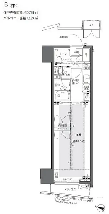 ZOOM都庁前 12階階 間取り