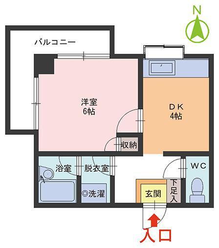 サンハイム町屋(1DK/2階)の間取り写真