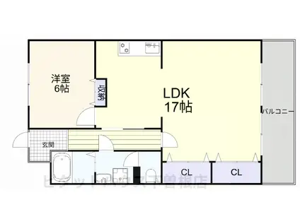 くさみ一木ビル(1LDK/7階)の間取り写真