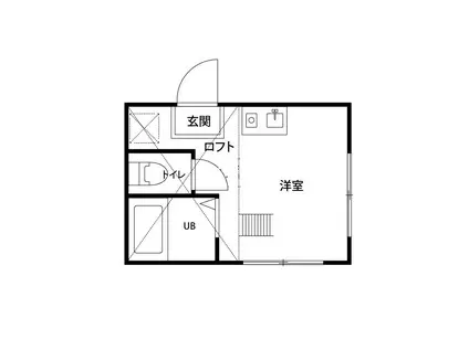 エナコート尻手(ワンルーム/1階)の間取り写真