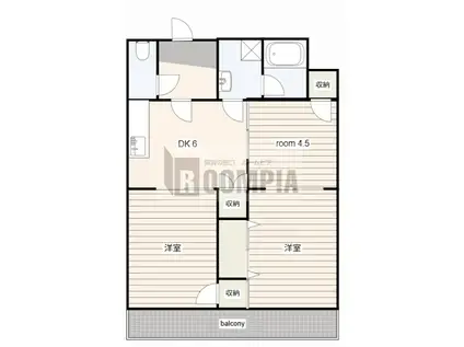 シャトーシャルマン(3DK/6階)の間取り写真