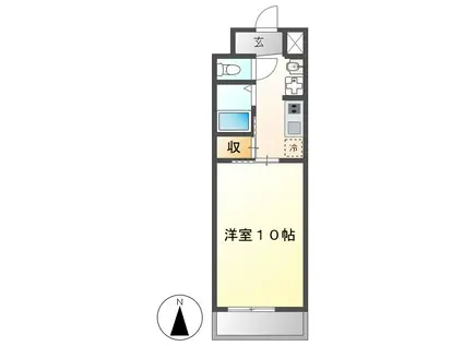 クレスト名駅西(1K/10階)の間取り写真
