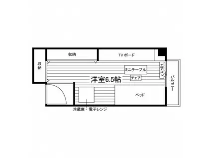 学生会館ユニハーモニー藤が丘(ワンルーム/3階)の間取り写真