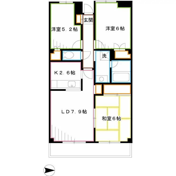 パークハイムF 2階階 間取り
