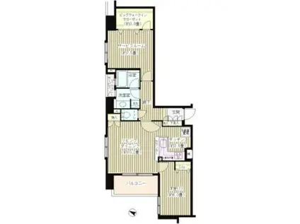 KDXレジデンス日本橋水天宮(1SLDK/5階)の間取り写真