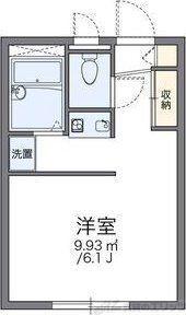 レオパレスメリッサ(1K/1階)の間取り写真