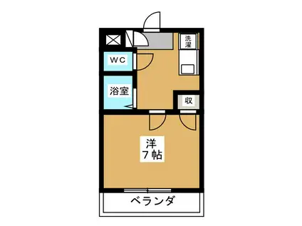 トーン・クラスター学園(1K/3階)の間取り写真