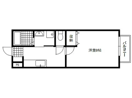 マ・メゾン(1K/2階)の間取り写真