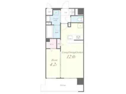 グレースリバー中之島(1LDK/2階)の間取り写真