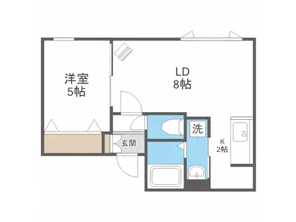 レアリゼ南円山(1LDK/3階)の間取り写真