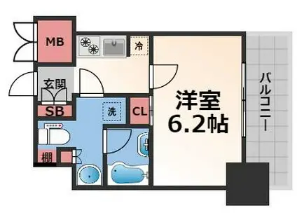 セイワパレス大今里(1K/7階)の間取り写真