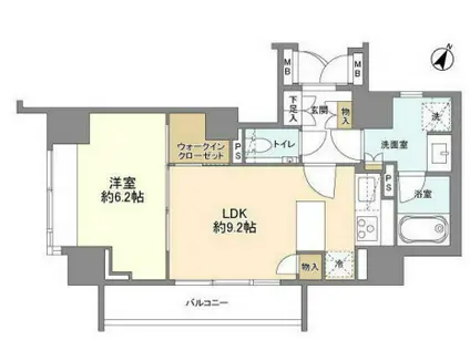 コノエ一番町(1LDK/2階)の間取り写真