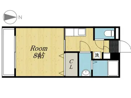 スパジオ富士見(1K/3階)の間取り写真