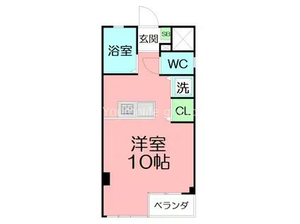 CKビル(ワンルーム/2階)の間取り写真