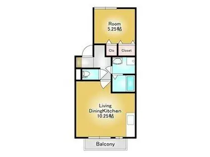 アルカンシェル(1LDK/2階)の間取り写真