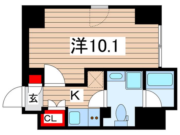 コンフォリア・リヴ森下MUTIO(1K/2階)の間取り写真