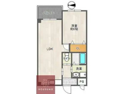 レクシア上新庄(1LDK/1階)の間取り写真