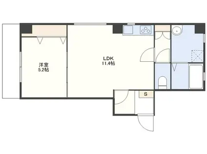 ボナール曙(1LDK/3階)の間取り写真