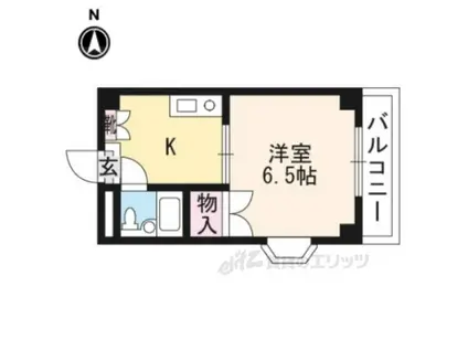 シャンブル望月(1K/2階)の間取り写真