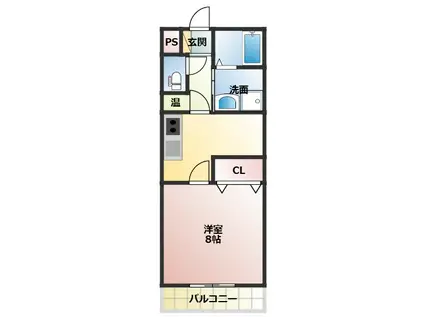 ガーデンヒルズ小白川(1DK/3階)の間取り写真