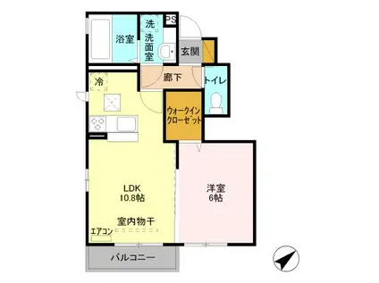 フェアリー(1LDK/1階)の間取り写真