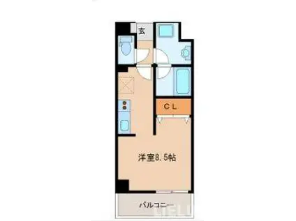 フォートレジデンス元寺小路(ワンルーム/6階)の間取り写真