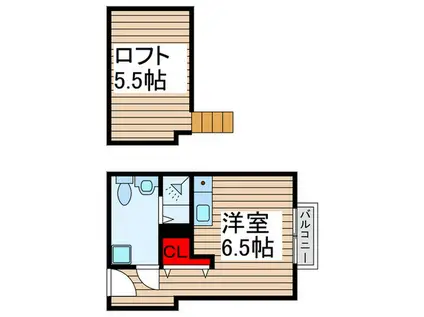 ブレーンコートM(ワンルーム/2階)の間取り写真