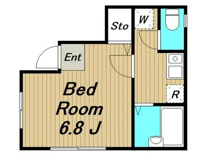 サンクレスト野方(1K/1階)の間取り写真