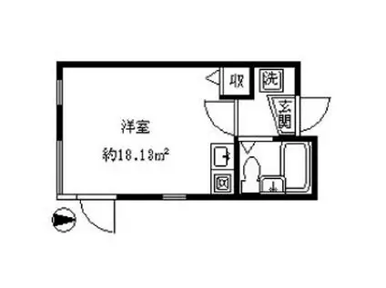 インペリアル東新宿(ワンルーム/2階)の間取り写真