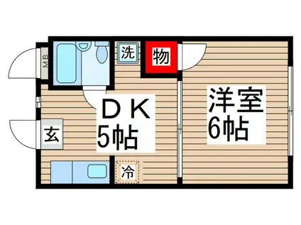 リエス南花園(1DK/1階)の間取り写真