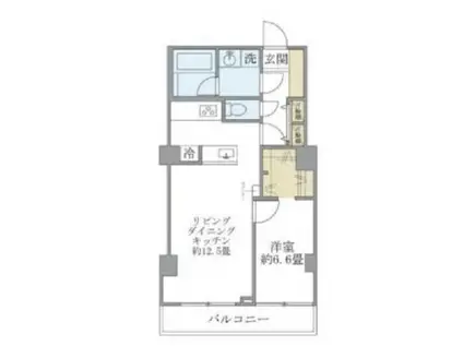 中目黒アークII(1LDK/4階)の間取り写真