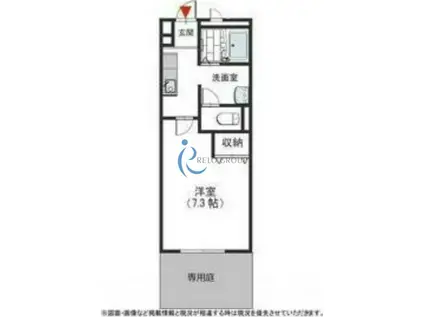 PIN・BONHEUR(1K/2階)の間取り写真