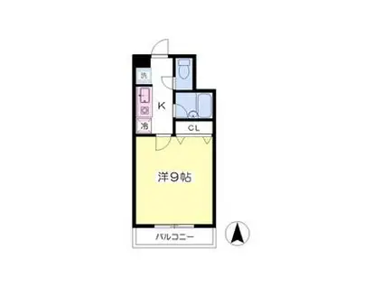 ロイヤルパレス駅西(1K/6階)の間取り写真