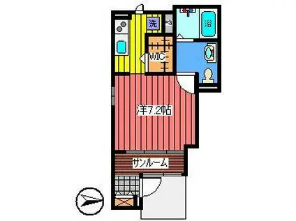 エクセエント タウン(1K/1階)の間取り写真