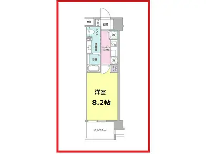 セルカ トーレ(1K/2階)の間取り写真