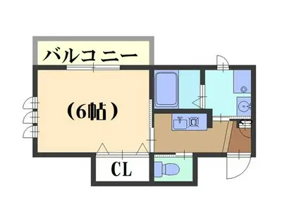 OHSEND(1K/3階)の間取り写真