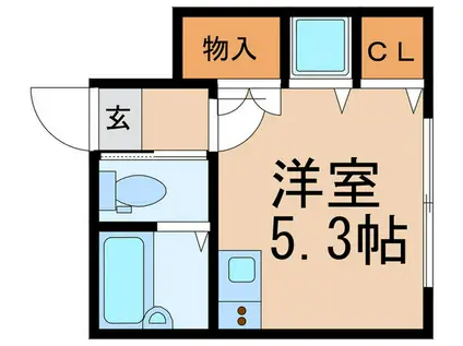 コートハウス桜川(ワンルーム/1階)の間取り写真