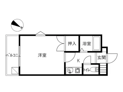 パトリア(1K/2階)の間取り写真