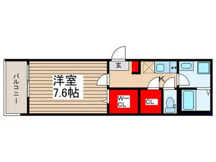 並木新町AP(1K/1階)の間取り写真